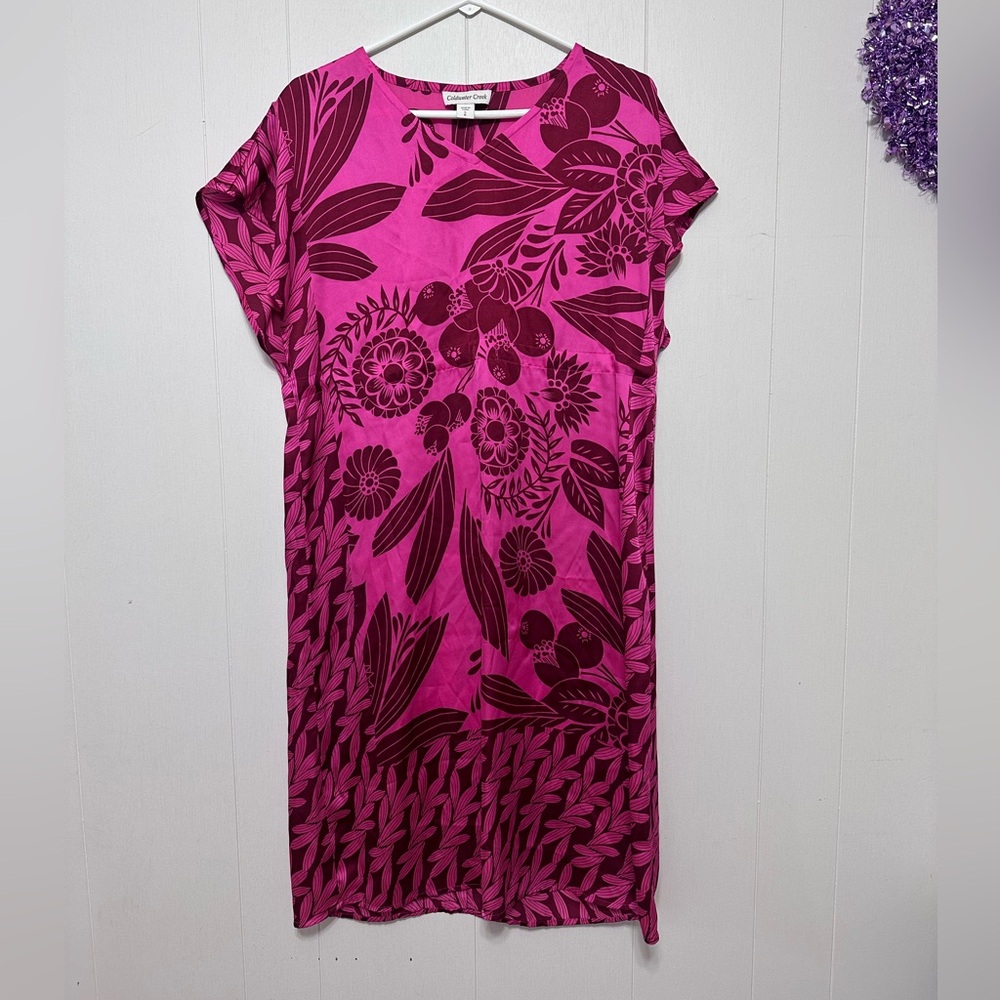 5/$25 pink and red floral dress